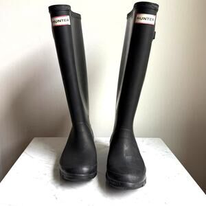 Hunter Original Kids Rain Black Rubber Boots – Size 4